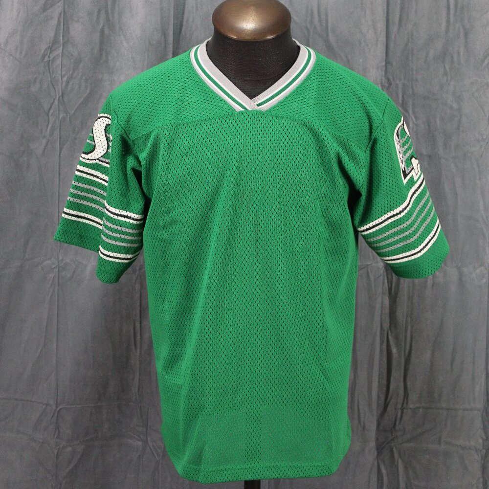 Saskatchewan Roughriders Jersey (VTG) - 1980s Away Green by Saxon - Men's